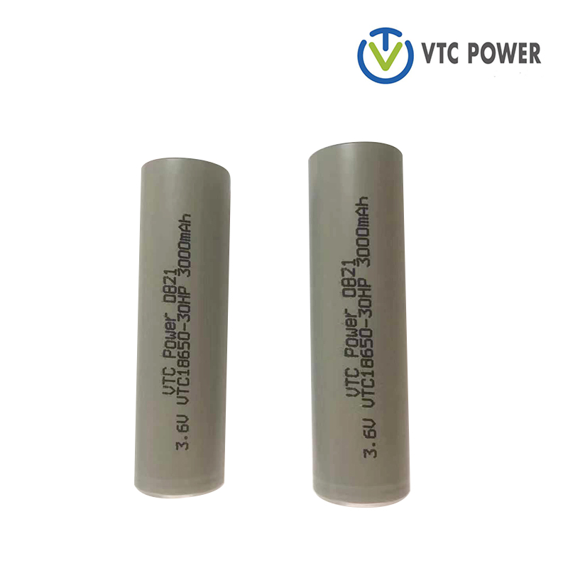 E-bike کے لیے Li-ion 18650-30HP 3000mAh 3.6V ریچارج ایبل بیٹری